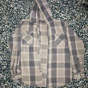 Nike flannel with hood